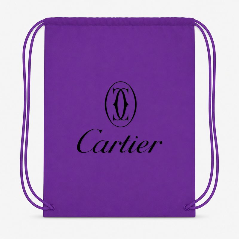 Cartier Black Drawstring Bag - Purple