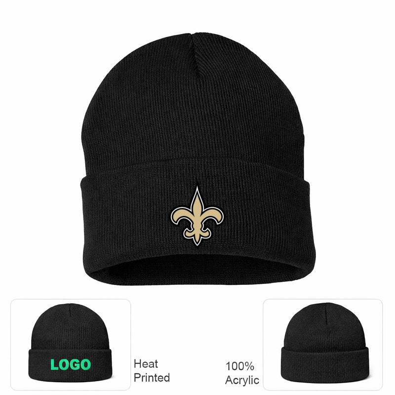 New Orleans Saints Black Beanie Hat