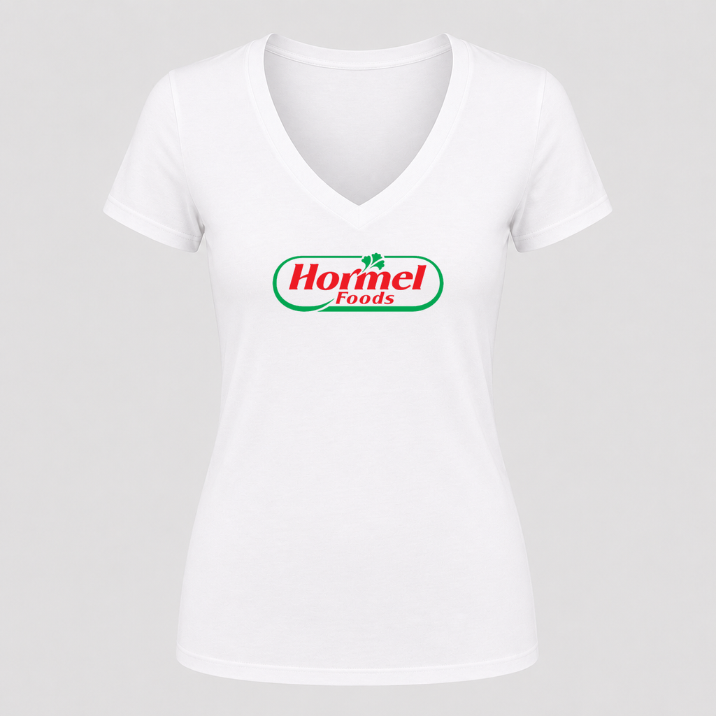 Women's Hormel V Neck T-Shirt in white