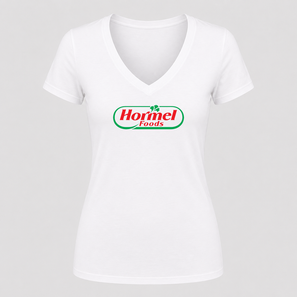 Women's Hormel V Neck T-Shirt in white