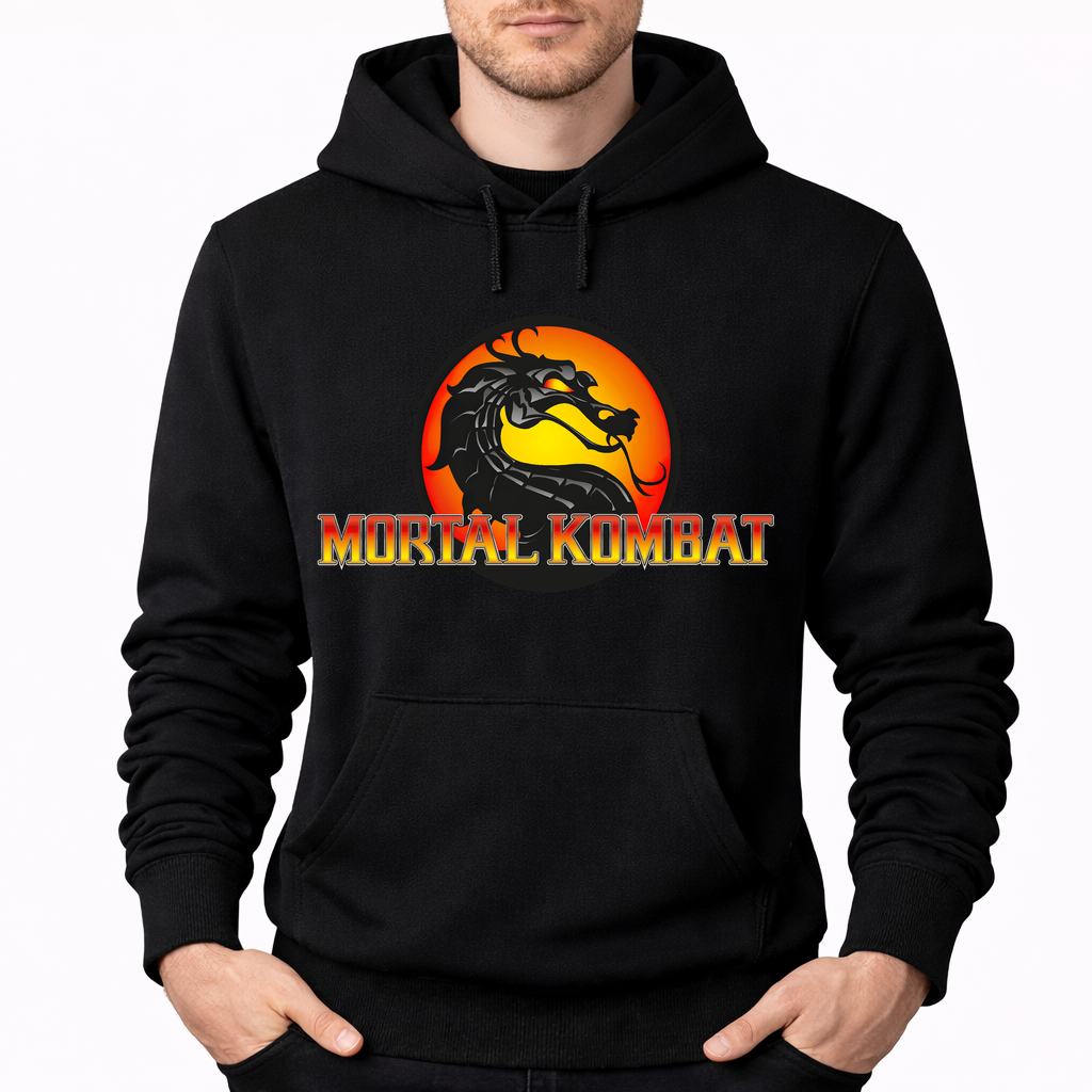 Men's Mortal Kombat Pullover Hoodie - Black