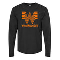 Men's whataburger-logo-png-transparent Long sleeves Cotton Blend T-Shirt - Black
