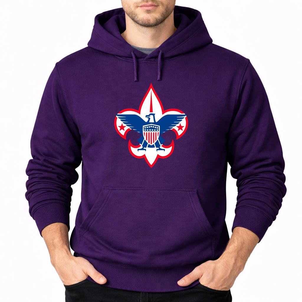Men's Boy Scouts Pullover Hoodie - Purple
