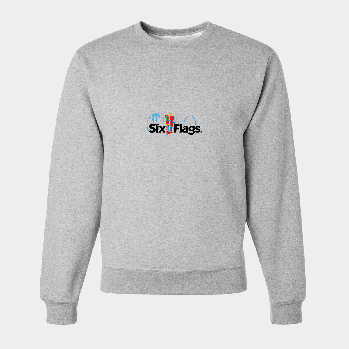 Men's Six Flags Crewneck Sweatshirt - Gray
