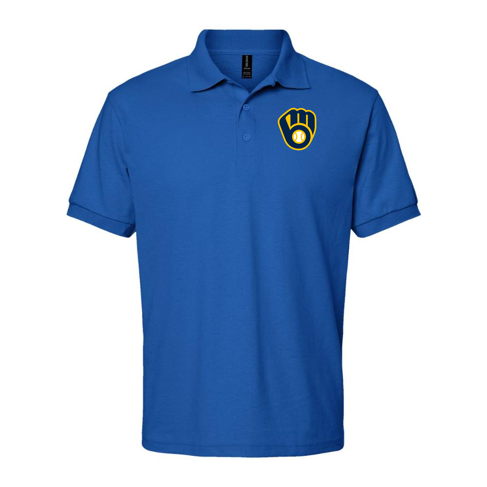Men's Milwaukee Brewers Dry Blend Polo - Blue