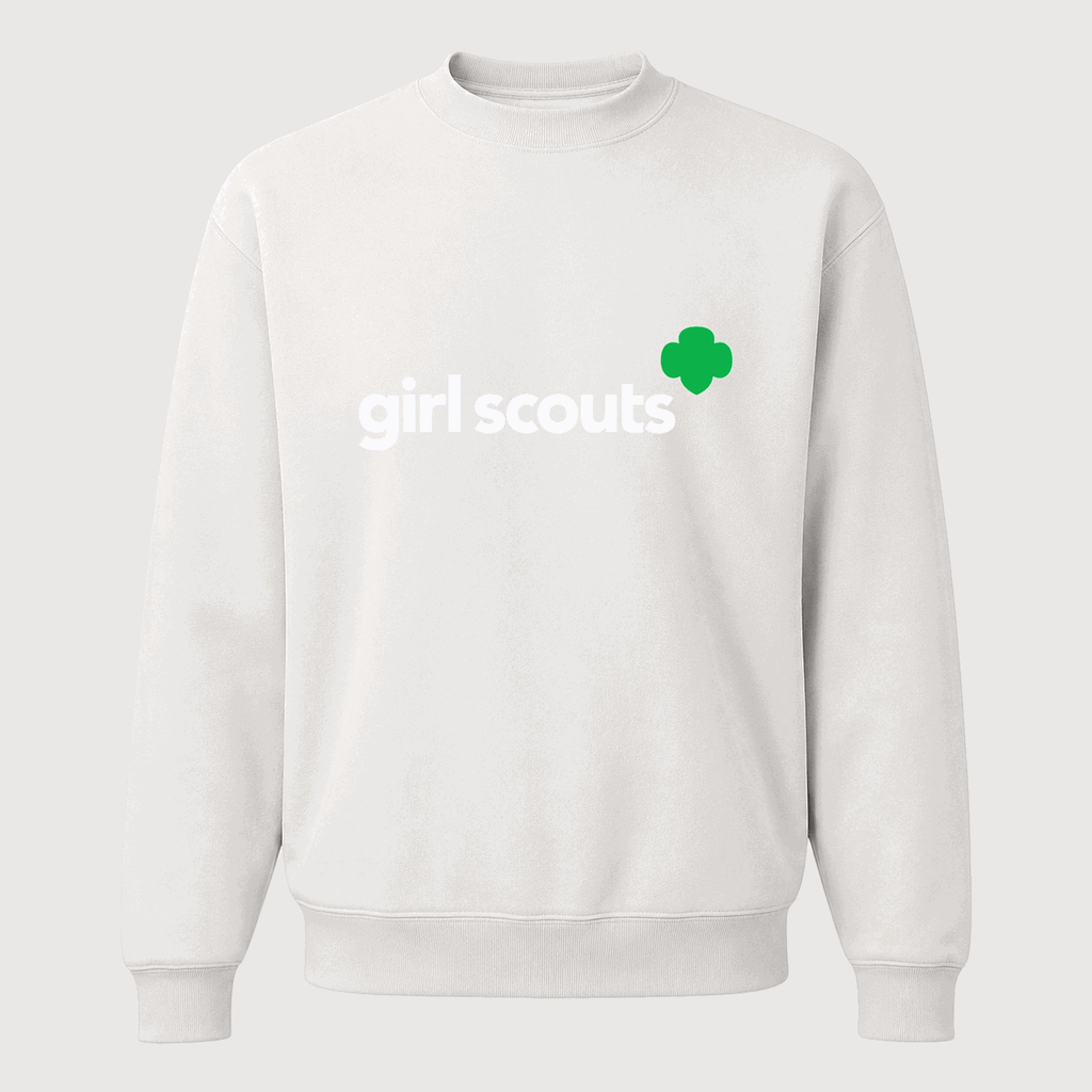 Men's Girl Scouts White Logo Crewneck Sweatshirt - White