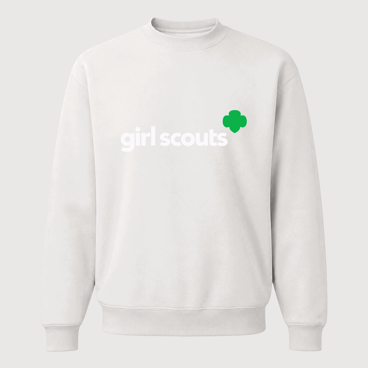 Men's Girl Scouts White Logo Crewneck Sweatshirt - White