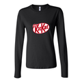 Women's Kit Kat Logo food 1536x864 Long Sleeve T-Shirt - Black