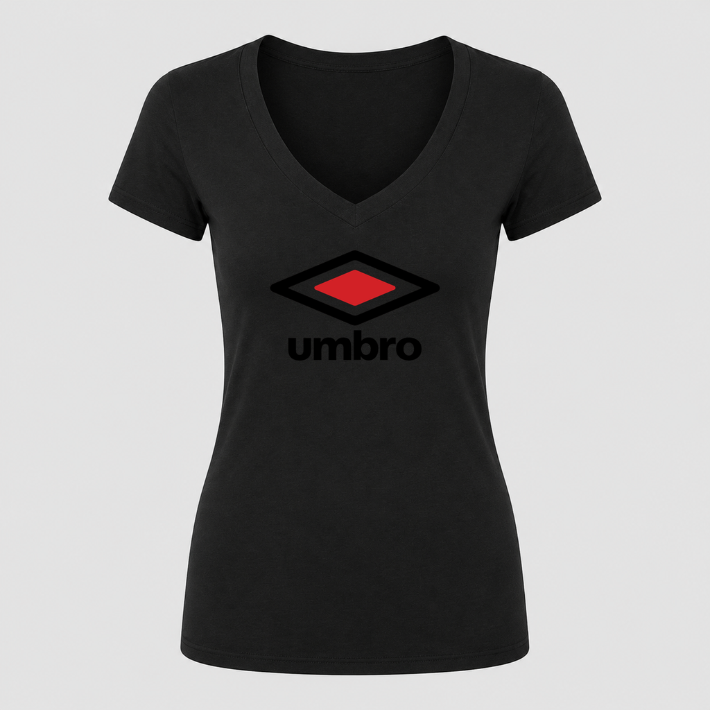 Women's Umbro V Neck T-Shirt in black