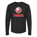 Men's YAMAHA Logo Long sleeves Cotton Blend T-Shirt - Black