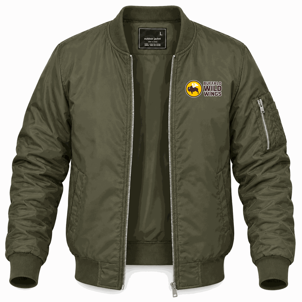 Men's Buffalo Wild Wings Lightweight Bomber Jacket - Army Green