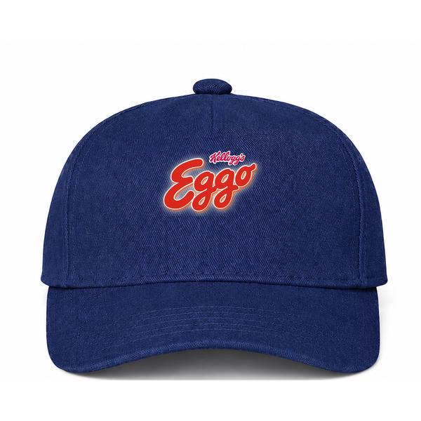 Eggo Logo Navy Dad Baseball Cap Hat
