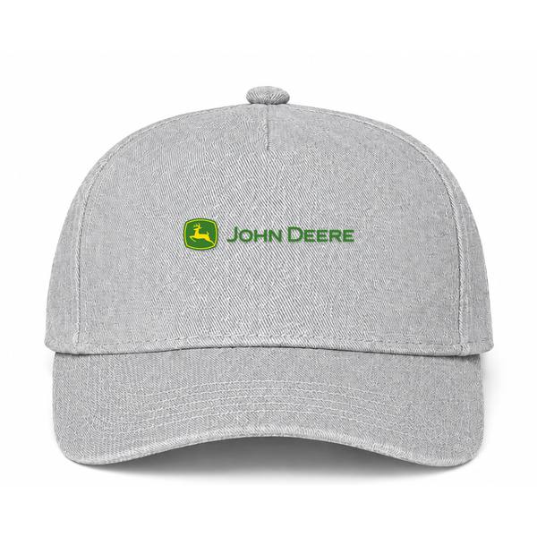 John Deere Logo Gray Dad Baseball Cap Hat