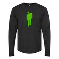 Men's Billie-Eilish-Logo-768x432 Long sleeves Cotton Blend T-Shirt - Black