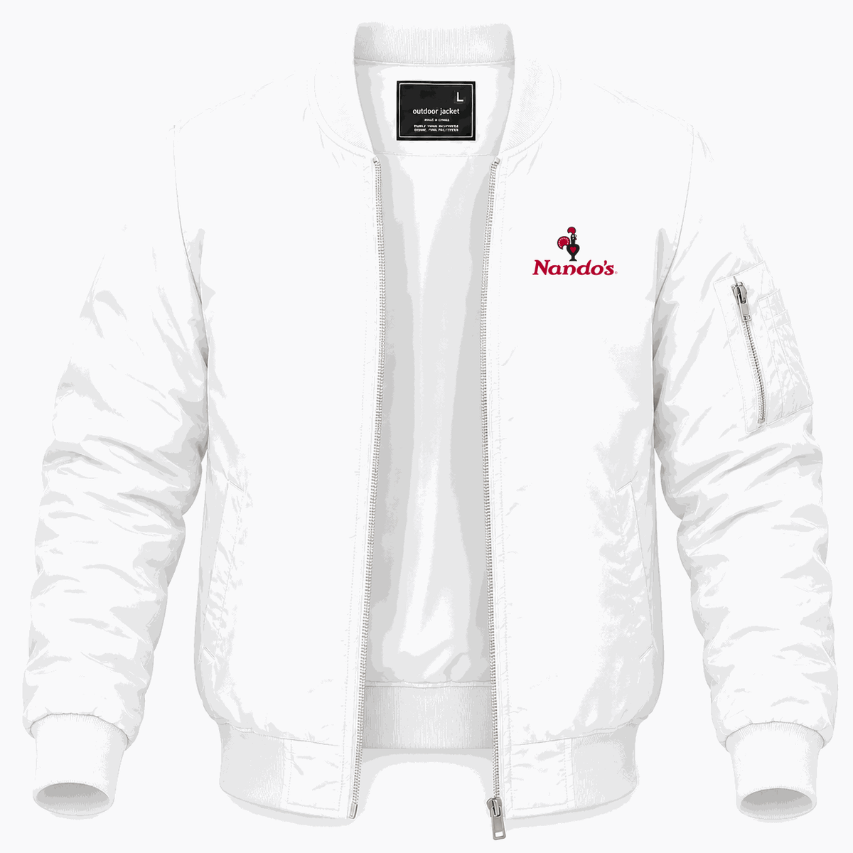 Men's Nando's Lightweight Bomber Jacket - White