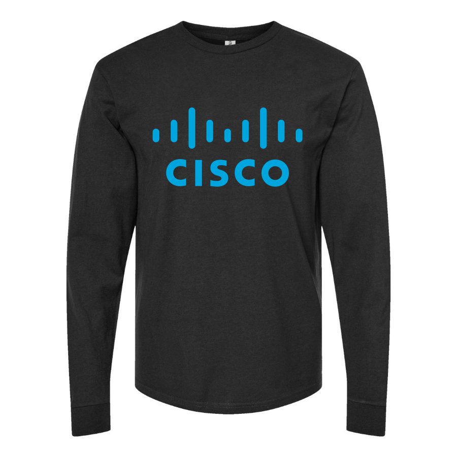 Men's Cisco Long sleeves Cotton Blend T-Shirt - Black