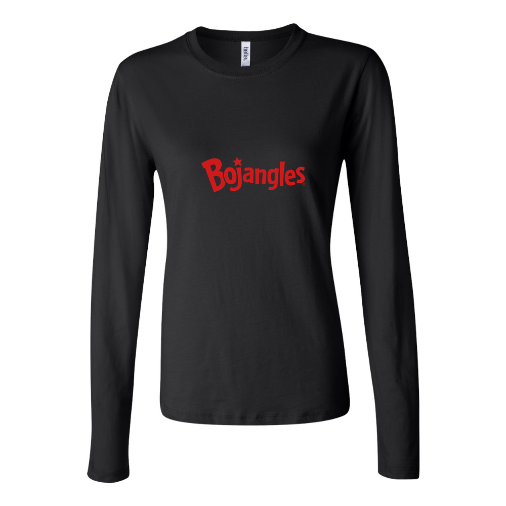 Women's bojangles masterbrandmark 1c pms 1 Long Sleeve T-Shirt - Black