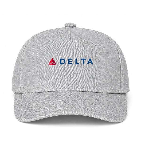 Delta Airlines Logo Gray Dad Baseball Cap Hat