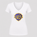 Women's Warner Bros V Neck T-Shirt in white
