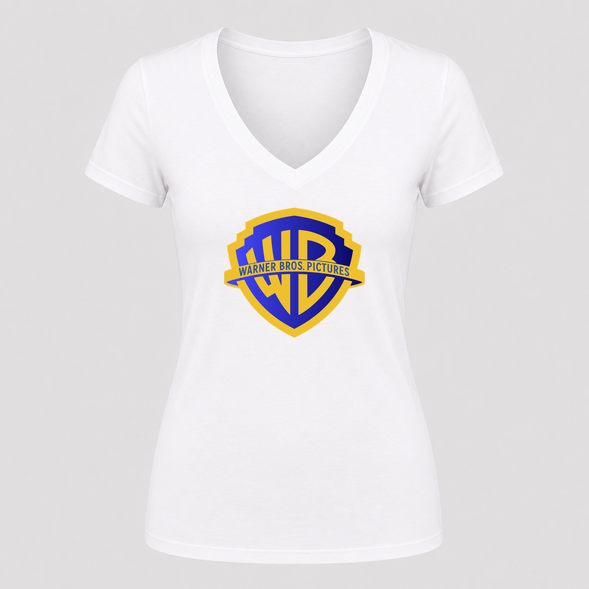Women's Warner Bros V Neck T-Shirt in white