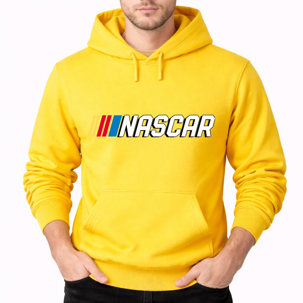 Men's nascar Pullover Hoodie - Yellow