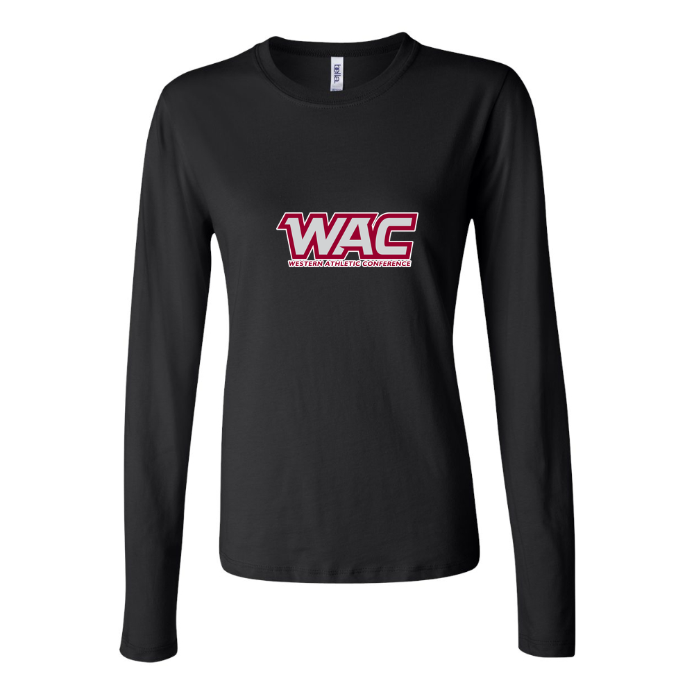 Women's Western Athletic Conference Logo2 Long Sleeve T-Shirt - Black