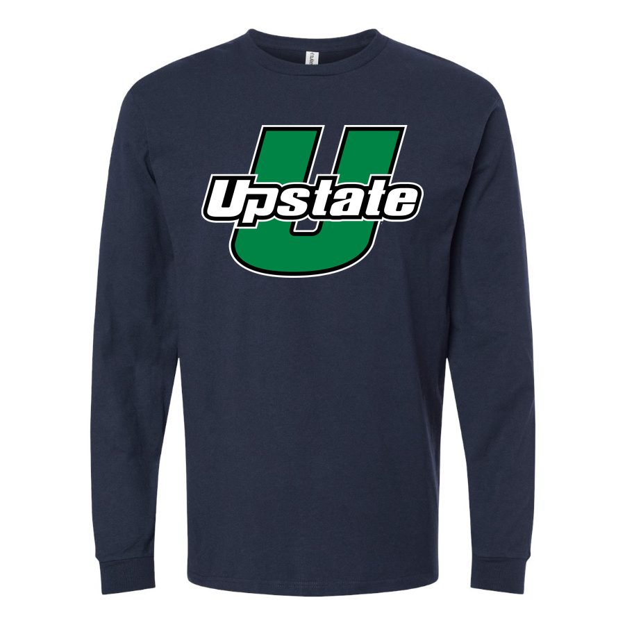 Men's USC Upstate Spartans Logo Long sleeves Cotton Blend T-Shirt - Navy