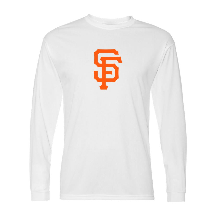 Men's San Francisco Giants Polyester Long Sleeve T-Shirt - White