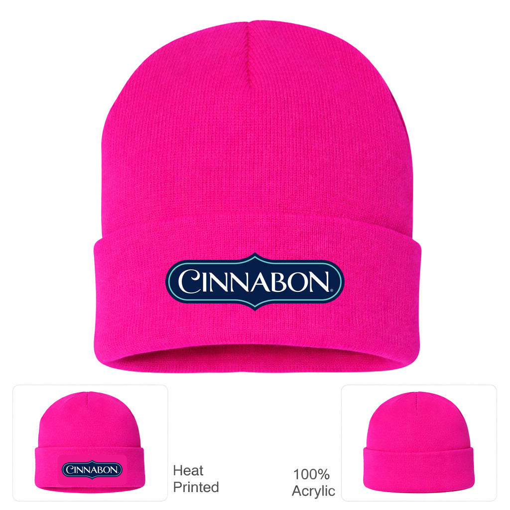 Cinnabon Beanie Hat - Hot Pink