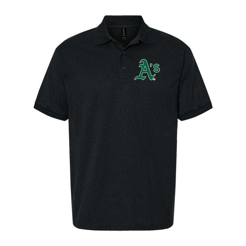 Men's Oakland Athletics Dry Blend Polo - Black