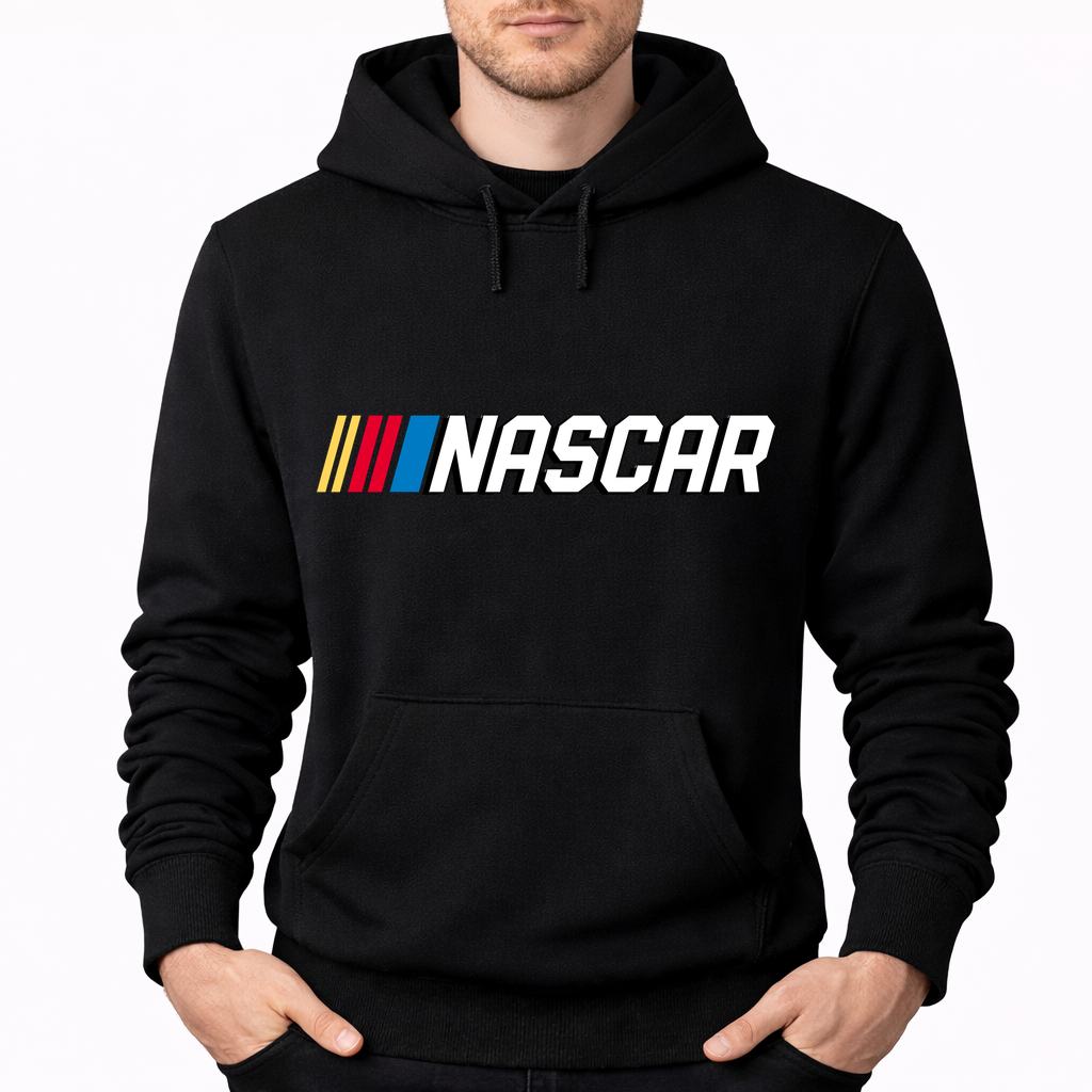 Men's nascar Pullover Hoodie - Black