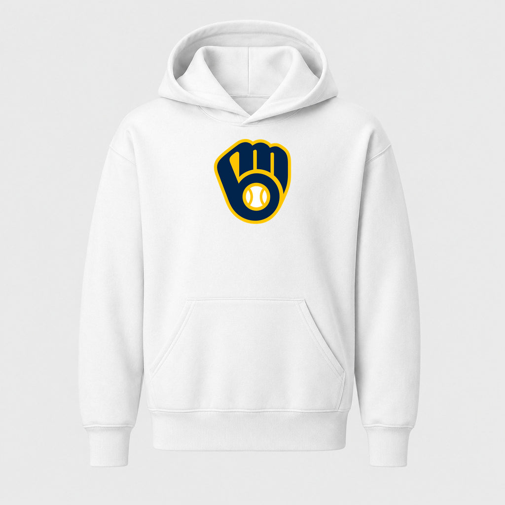 Youth Milwaukee Brewers Pullover Hoodie - White