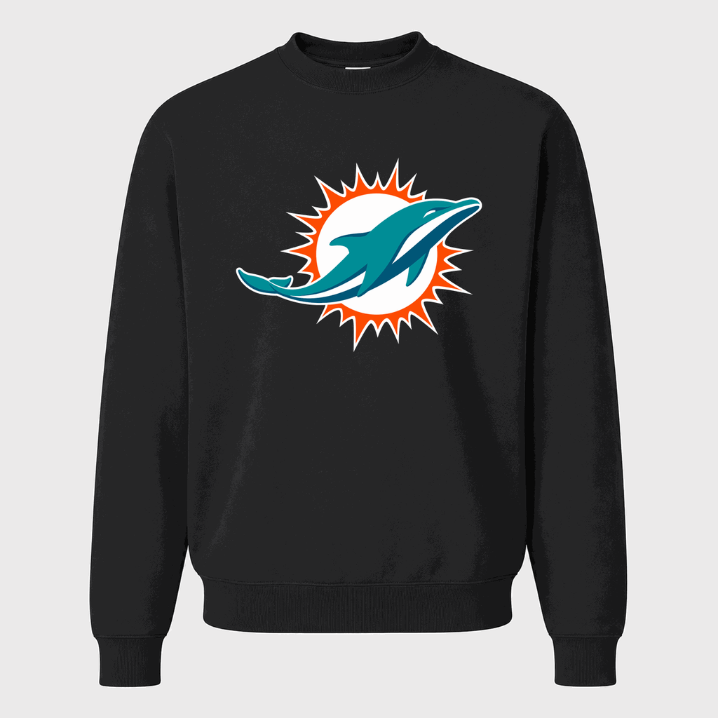 Men's Miami Dolphins Crewneck Sweatshirt - Black