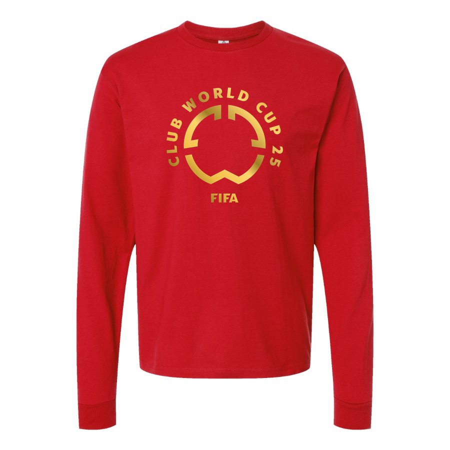 Men's official-logo-for-club-world-cup-2025-v0-5abbyyyiermd1.jpeg Long sleeves Cotton Blend T-Shirt - Red