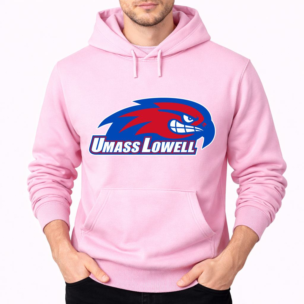 Men's UMass Lowell River Hawks Pullover Hoodie - Pink
