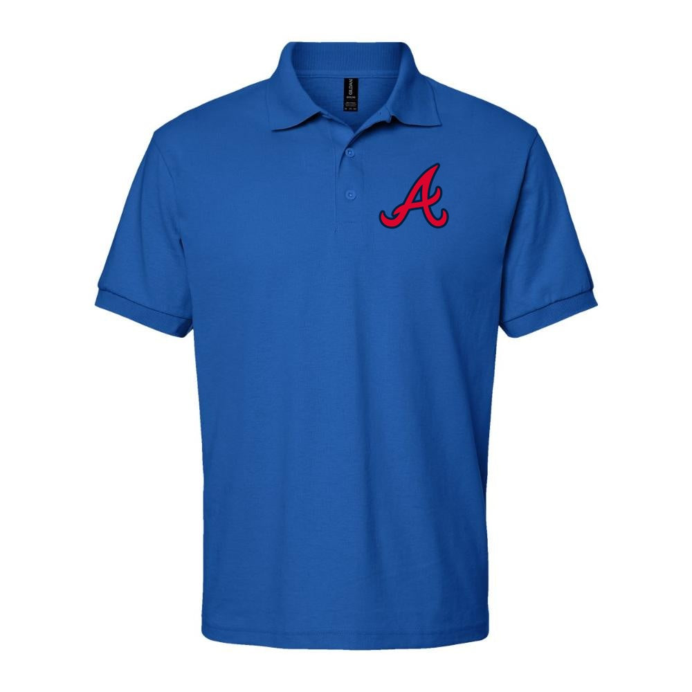 Men's Atlanta Braves Dry Blend Polo - Blue