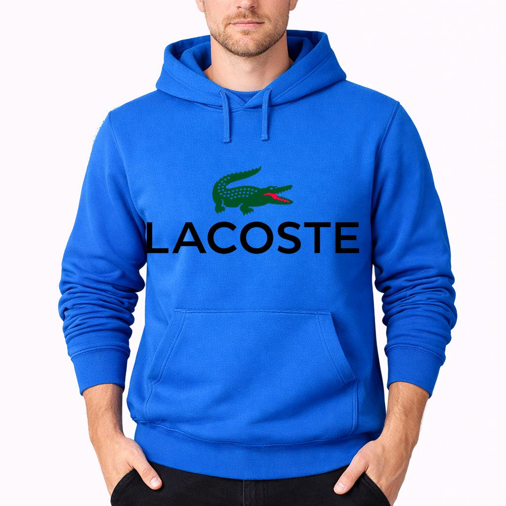 Men's Lacoste Pullover Hoodie - Azure