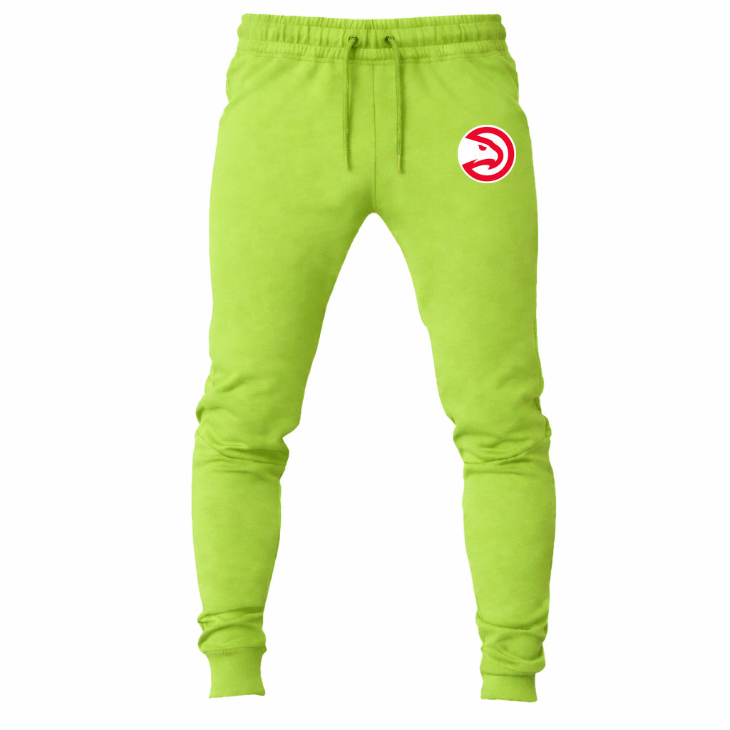 Atlanta Hawks joggers sweatpants - Lime Green