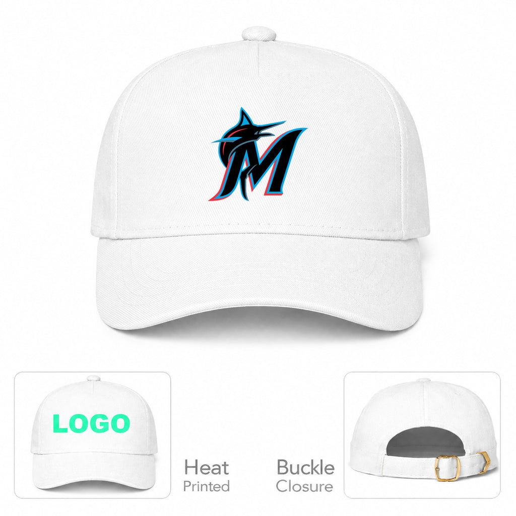 MLB Miami Marlins Baseball Cap Hat - White