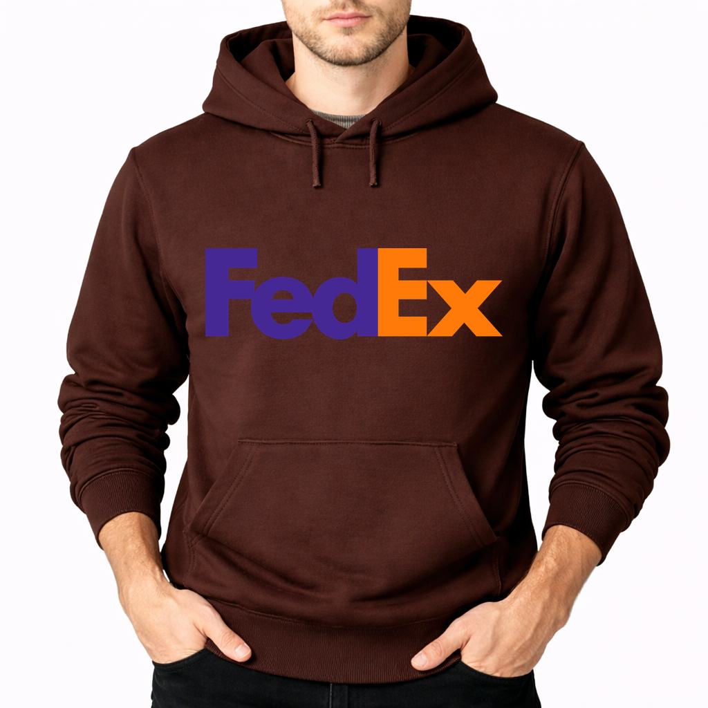 Men's Fedex Pullover Hoodie - Brown