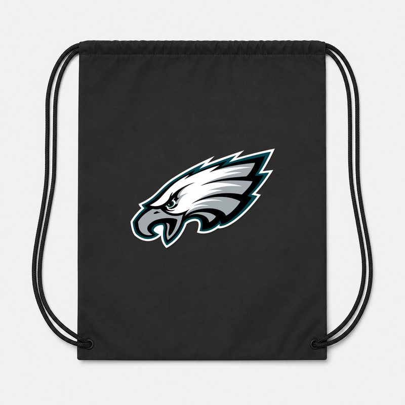 Philadelphia Eagles Drawstring Bag - Black