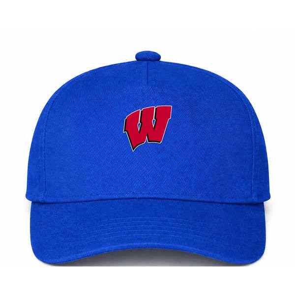 Wisconsin Badgers Logo Blue Dad Baseball Cap Hat