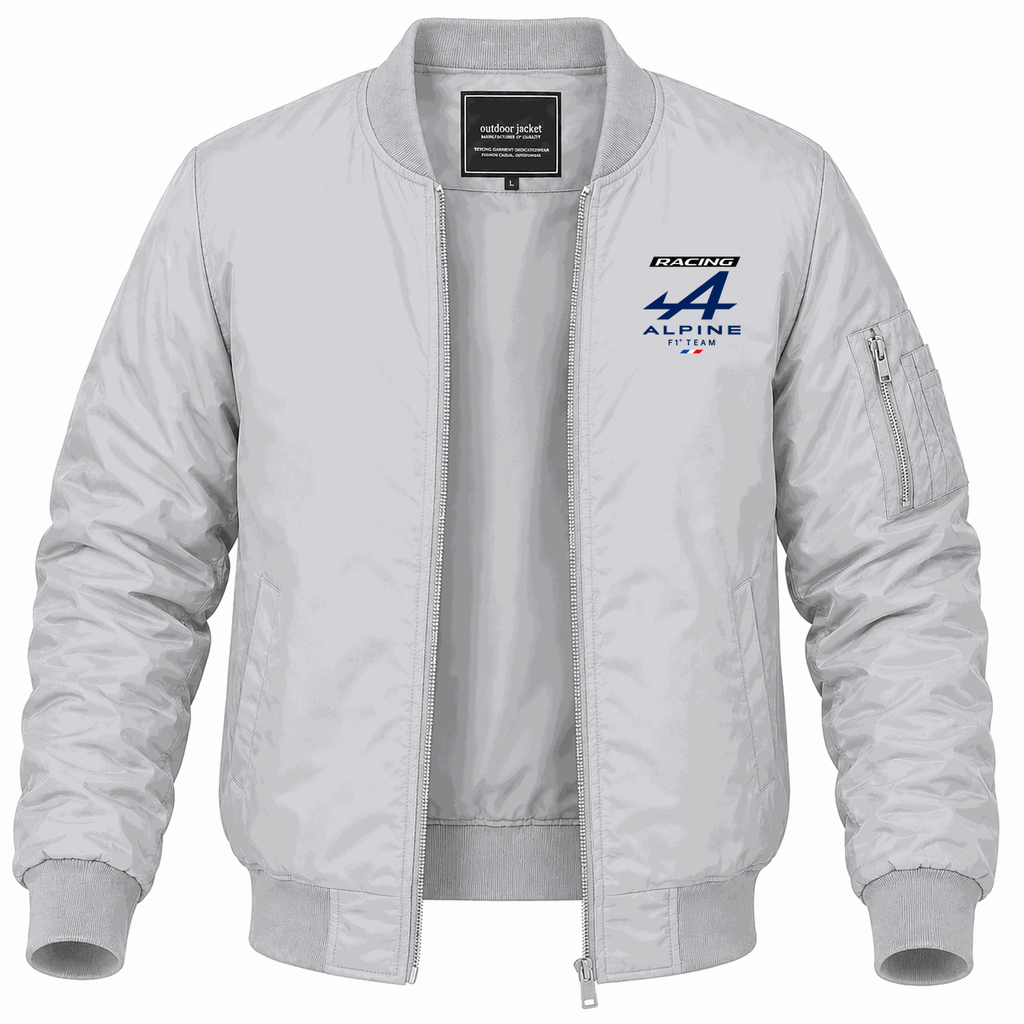Men's Alpine F1 Team Lightweight Bomber Jacket - Gray