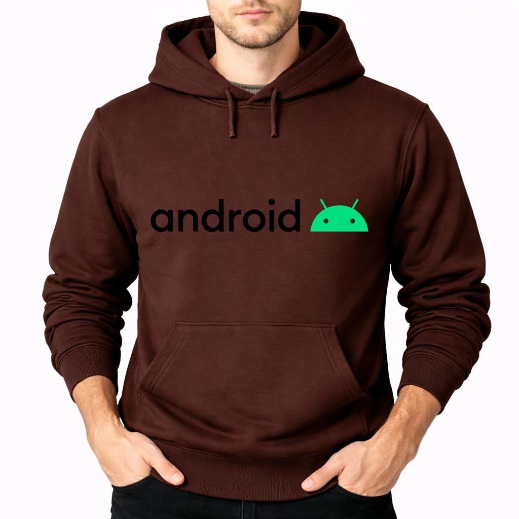 Men's Android Pullover Hoodie - Brown