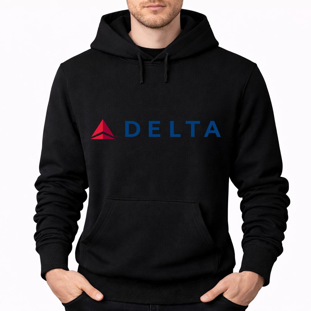 Men's Delta Airlines Pullover Hoodie - Black