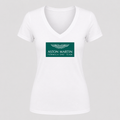 Women's Aston Martin Formula One Team V Neck T-Shirt in white