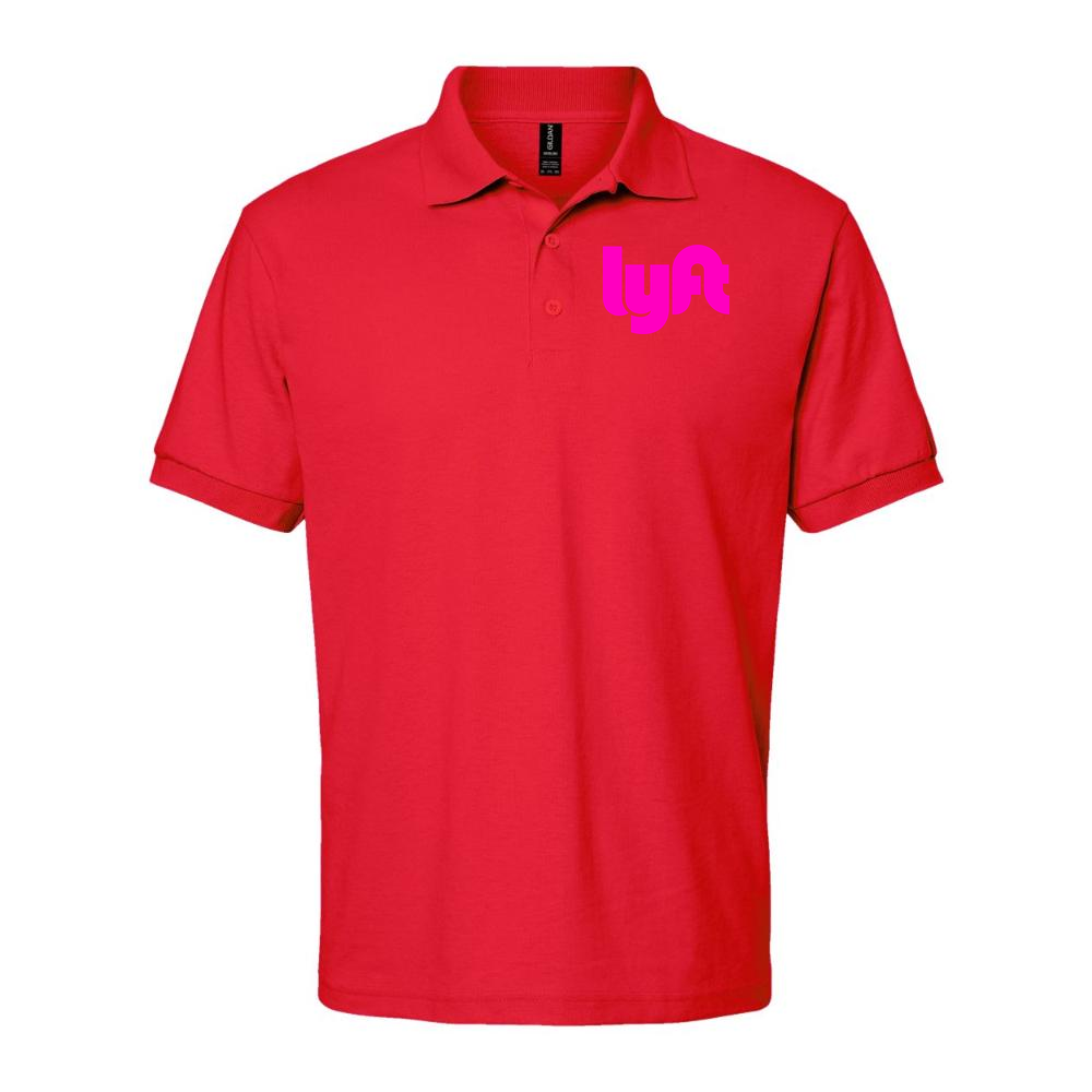 Men's Lyft Pink Logo Dry Blend Polo - Red