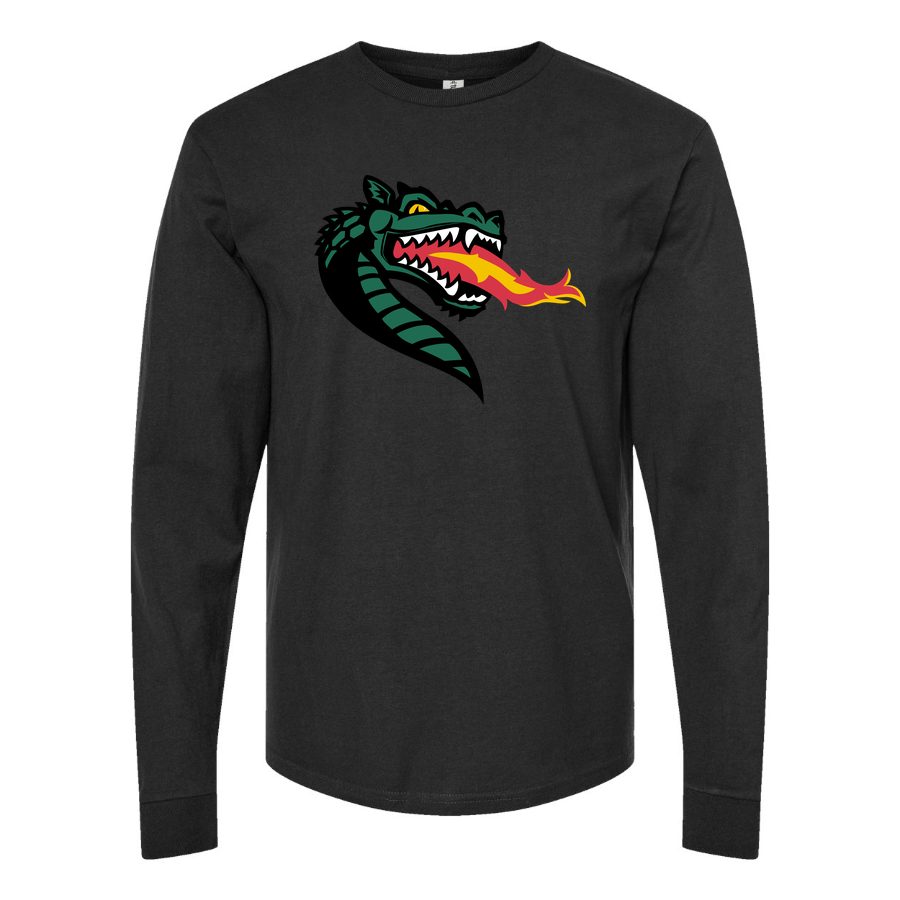 Men's UAB Blazers Logo Long sleeves Cotton Blend T-Shirt - Black
