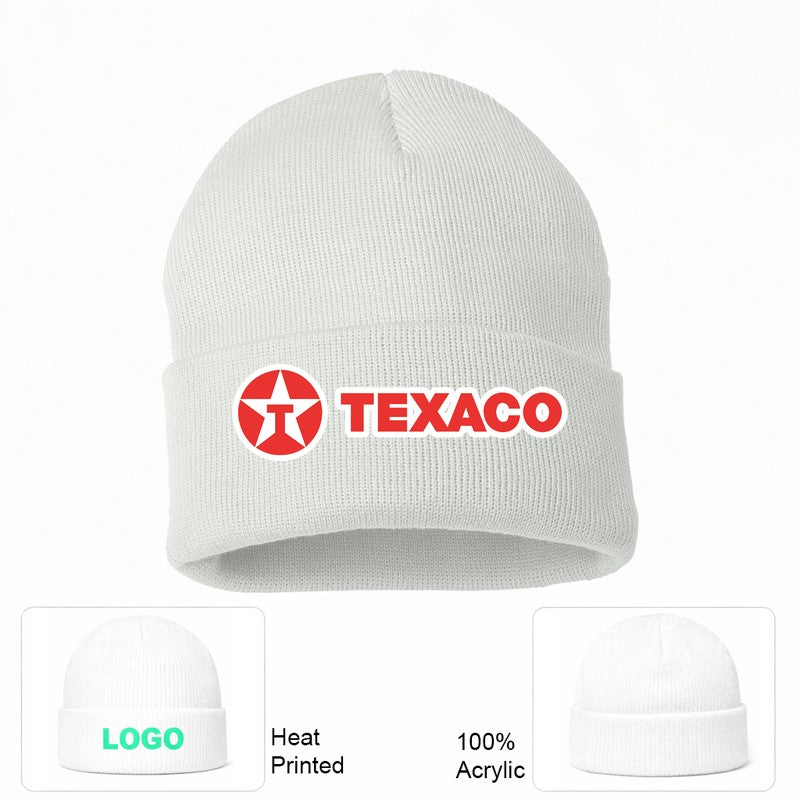 Texaco White Beanie Hat