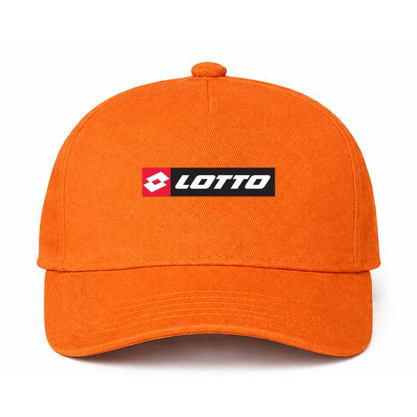 Lotto Logo Orange Dad Baseball Cap Hat